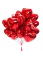 Balão Metalizado Coração Vermelha 18 Polegadas 45cm Cromus Balloons