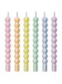 Vela De Aniversário Palito Espiral Bolinhas Candy Colors 6 Unidades