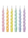 Vela De Aniversário Palito Espiral Candy Colors 6 Unidades