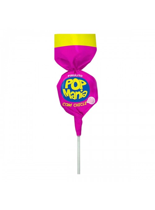 Pirulito com Chicle Tutti Frutti Pop Mania 500g Guloseimas