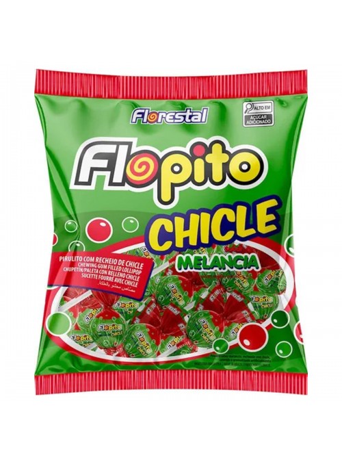 Pirulito com Chicle Grandão Melancia 600g Guloseimas