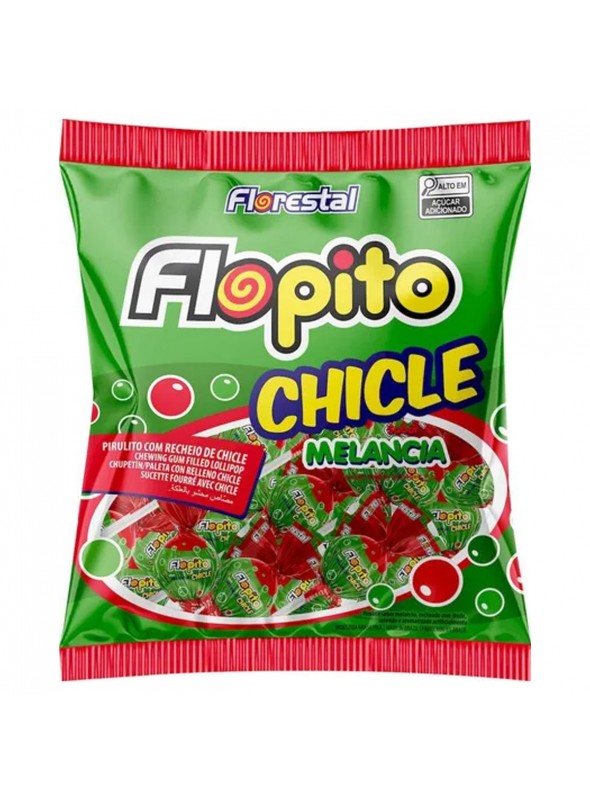 Pirulito com Chicle Grandão Melancia 600g Guloseimas