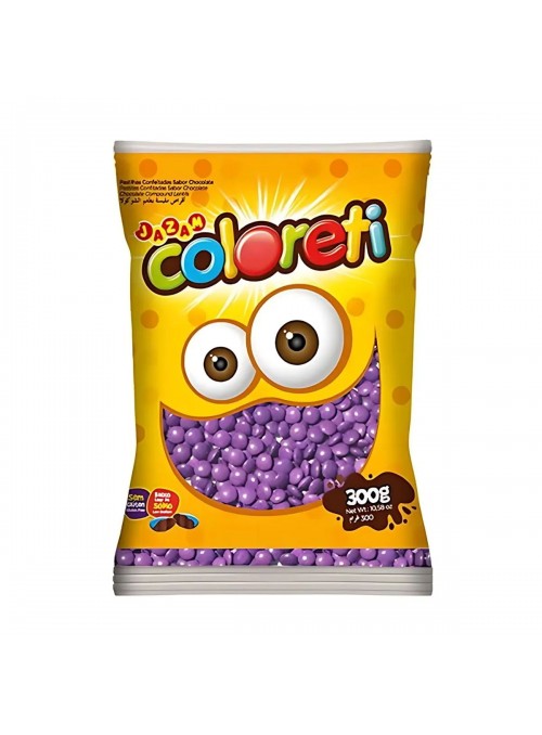 Coloreti Lilás Sabor Chocolate 300g Pastilhas Confeitadas