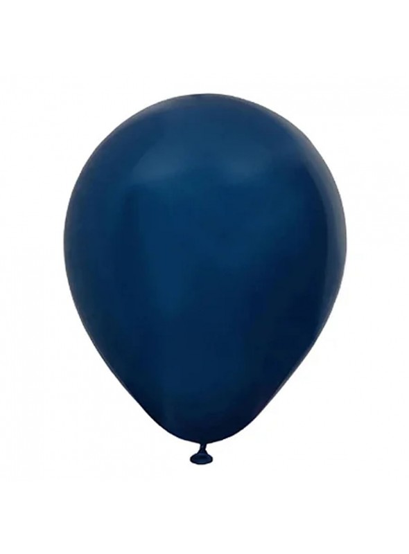 Balão de Látex Azul Naval Liso 11 Polegadas 27cm 50 Unidades