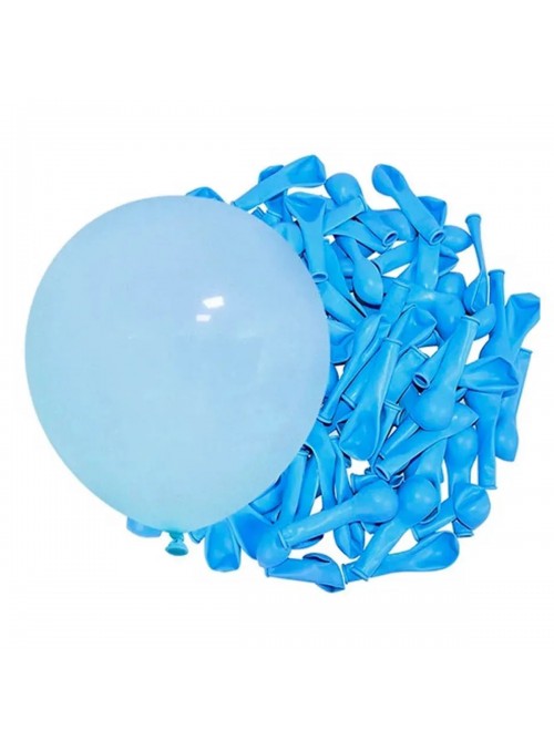 Balão de Látex Azul Claro Liso 11 Polegadas 27cm 50 Unidades
