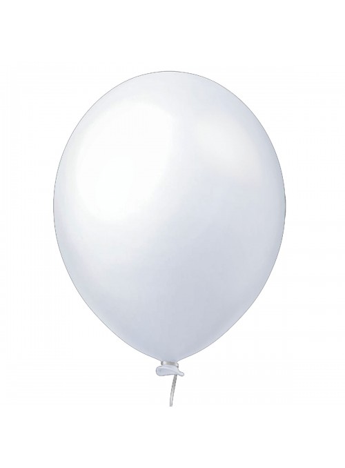 Balão de Látex Branco Liso 11 Polegadas 27cm 50 Unidades