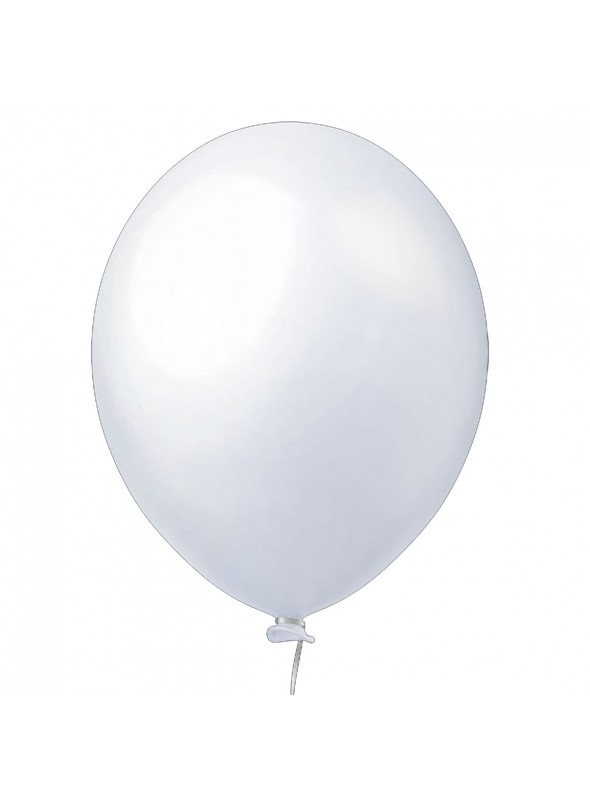 Balão de Látex Branco Liso 11 Polegadas 27cm 50 Unidades