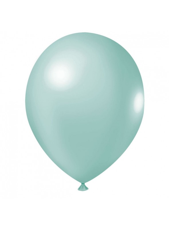 Balão de Látex Verde Água Liso 11 Polegadas 27cm 50 Unidades