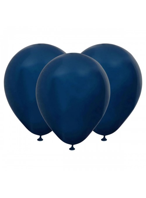 Balão de Látex Azul Naval Liso 5 Polegadas 12cm 50 Unidades