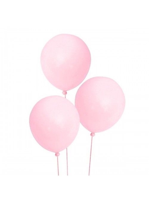 Balão de Látex Rosa Bebe Candy Liso 5 Polegadas 12cm 50 Unidades