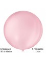 Balão de Látex Rosa Bebe Candy Liso 5 Polegadas 12cm 50 Unidades