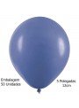 Balão de Látex Azul Jeans Liso 5 Polegadas 12cm 50 Unidades