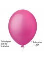 Balão de Látex Rosa Pink Liso 5 Polegadas 12cm 50 Unidades