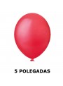 Balão de Látex Vermelho Liso 5 Polegadas 12cm 50 Unidades