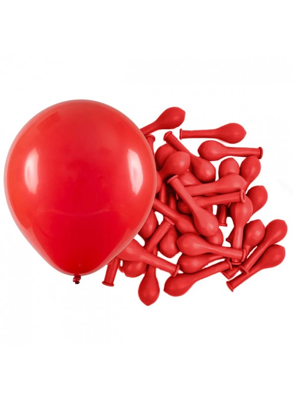 Balão de Látex Vermelho Liso 5 Polegadas 12cm 50 Unidades
