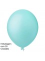Balão de Látex Azul Tiffany Candy Liso 5 Polegadas 12cm 50 Unidades