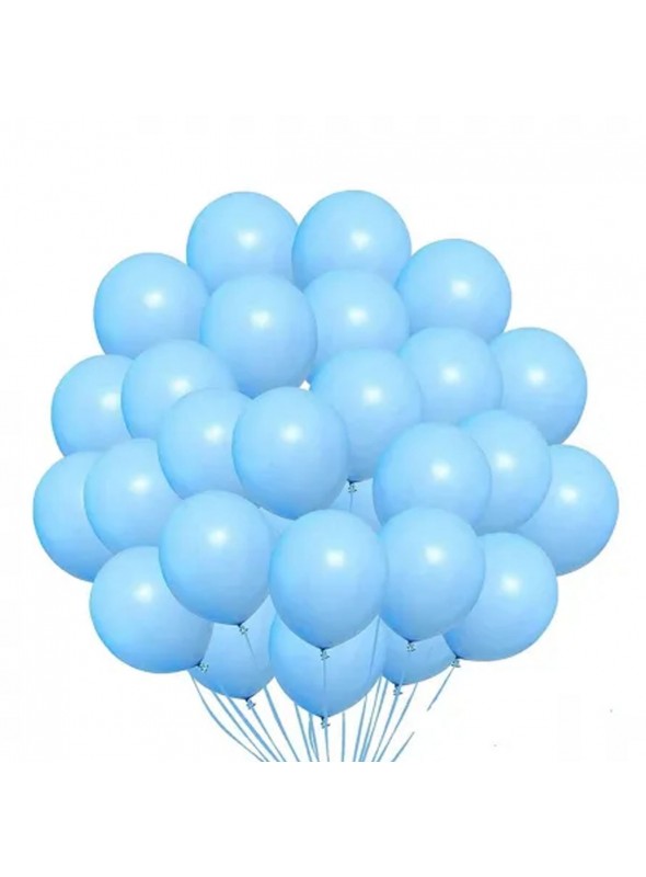Balão de Látex Azul Claro Candy Liso 5 Polegadas 12cm 50 Unidades