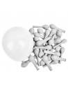 Balão de Látex Branco Liso 5 Polegadas 12cm 50 Unidades