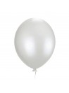 Balão de Látex Branco Perolizado Liso 5 Polegadas 12cm 25 Unidades
