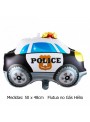 Balão Metalizado Carro de Policia 50 x 48cm Flutua com Gás Hélio
