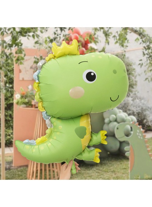 Balão Metalizado Dinossauro Verde Candy 65x79cm Flutua