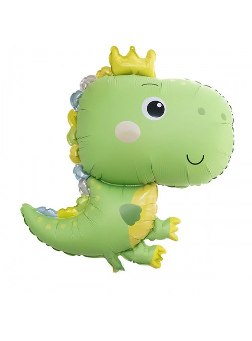 Balão Metalizado Dinossauro Verde Candy 65x79cm Flutua