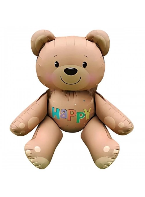 Balão Metalizado Ursinho Happy Candy 77 X 70cm Chá De Bebê