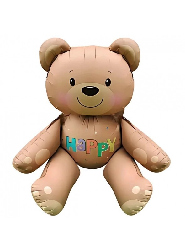 Balão Metalizado Ursinho Happy Candy 77 X 70cm Chá De Bebê