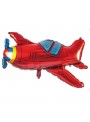 Balão Metalizado Avião Vermelho 53 X 94cm Flutua Gás Hélio