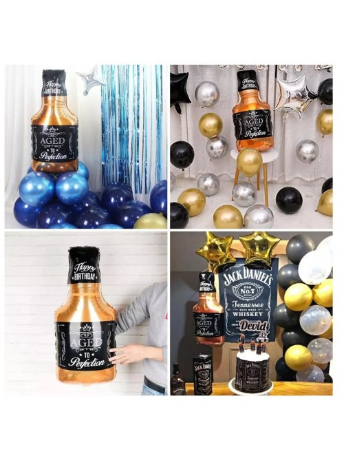 Balão Metalizado Garrafa Whisky Aniversário 46 X 88,5cm