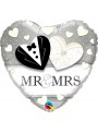 Balão Metalizado Coração Mr & Mrs – 1 unidade