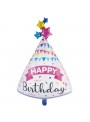 Balão Metalizado Feliz Aniversário Triângulo 52x84cm Flutua