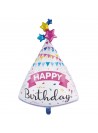 Balão Metalizado Feliz Aniversário Triângulo 52x84cm Flutua