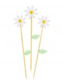 Topo para Bolo Flor Margarida 3 Unidades