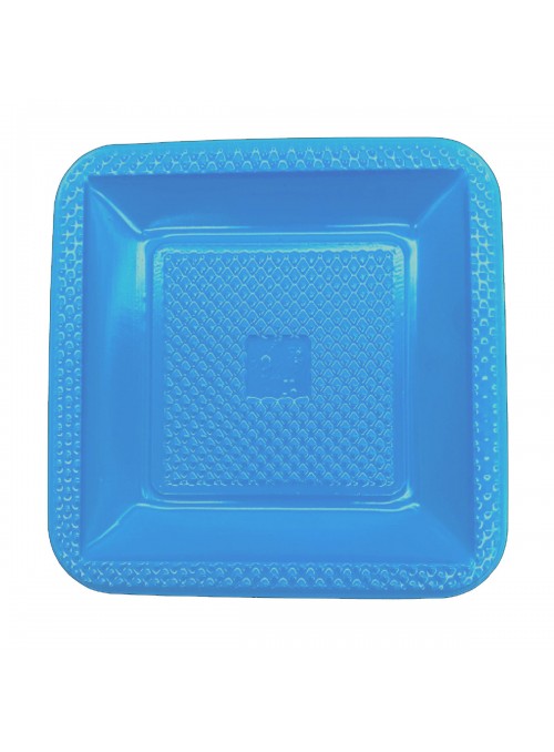 Kit Festa 10 Pessoas Descartáveis Azul Claro Prato Copo Garfo Guardanapo