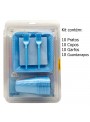 Kit Festa 10 Pessoas Descartáveis Azul Claro Prato Copo Garfo Guardanapo