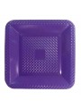 Kit Festa 10 Pessoas Descartáveis Roxo Prato Copo Garfo Guardanapo