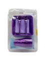 Kit Festa 10 Pessoas Descartáveis Roxo Prato Copo Garfo Guardanapo