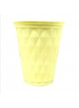 Kit Festa 10 Pessoas Descartáveis Amarelo Candy Prato Copo Garfo Guardanapo