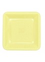Kit Festa 10 Pessoas Descartáveis Amarelo Candy Prato Copo Garfo Guardanapo