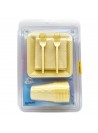 Kit Festa 10 Pessoas Descartáveis Amarelo Candy Prato Copo Garfo Guardanapo
