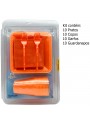 Kit Festa 10 Pessoas Descartáveis Laranja Prato Copo Garfo Guardanapo