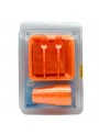 Kit Festa 10 Pessoas Descartáveis Laranja Prato Copo Garfo Guardanapo