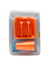 Kit Festa 10 Pessoas Descartáveis Laranja Prato Copo Garfo Guardanapo