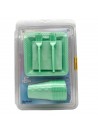 Kit Festa 10 Pessoas Descartáveis Verde Candy Prato Copo Garfo Guardanapo