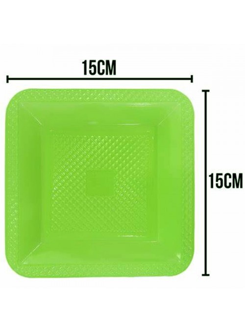 Kit Festa 10 Pessoas Descartáveis Verde Neon Prato Copo Garfo Guardanapo