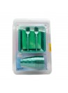 Kit Festa 10 Pessoas Descartáveis Verde Perolado Prato Copo Garfo Guardanapo