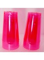 Copo Acrílico Resistente Rosa Neon 200ml 10unid Descartáveis