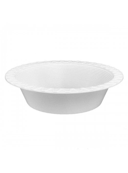 Prato Plástico Fundo Sobremesa Branco 15cm 10 Unidades