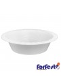 Prato Plástico Fundo Sobremesa Branco 15cm 10 Unidades